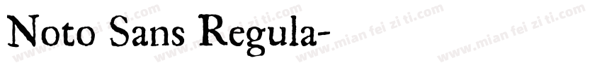 Noto Sans Regula字体转换